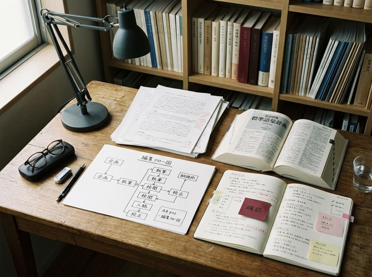 編集デスクの執務室のイメージ